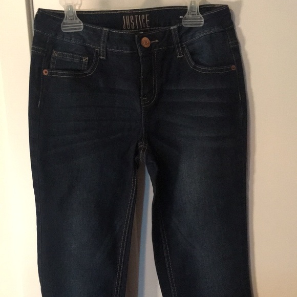 NWOT Justice Mid Rise Boot Cut Dark Jeans - Picture 2 of 6